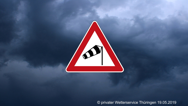 Warnlagebericht Sturm für Thueringen und Deutschland