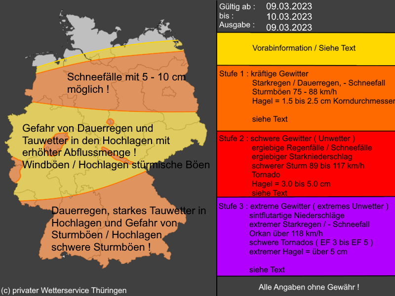 Warnlagebericht Warnkarte Deutschland 09 Maerz 2023