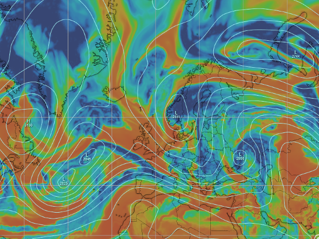 Wetterkarten 700 hPa geopotential