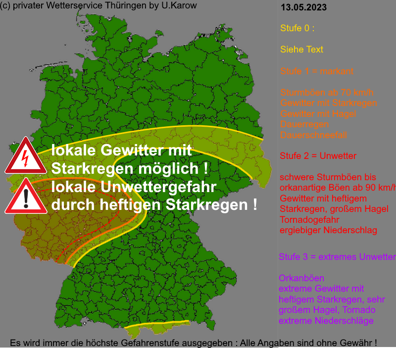 Warnlagebericht Warnkarte Deutschland