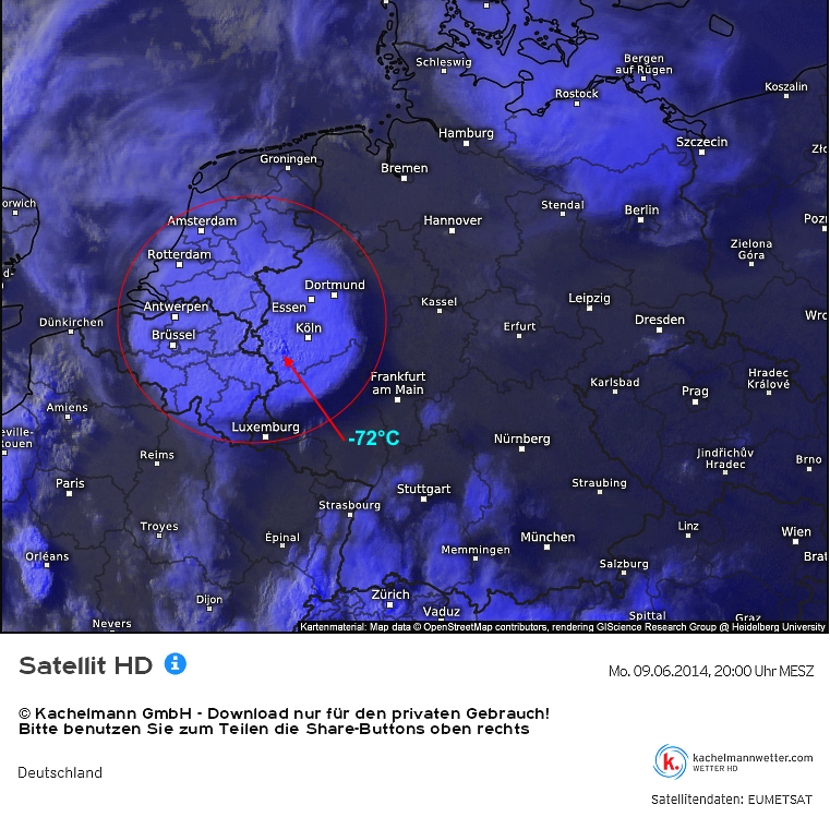 Pfingstunwetter ELA 2014 Satellitenbild