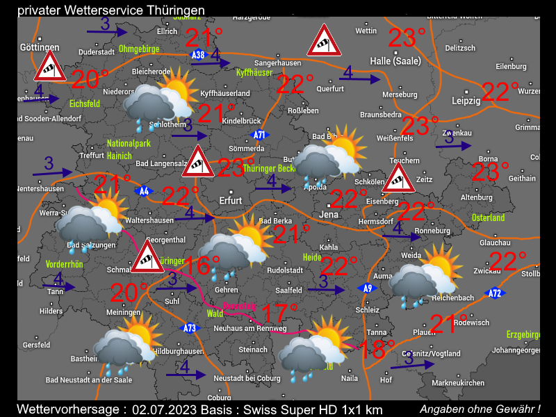Wochenendwetter Wettervorhersage Thüringen