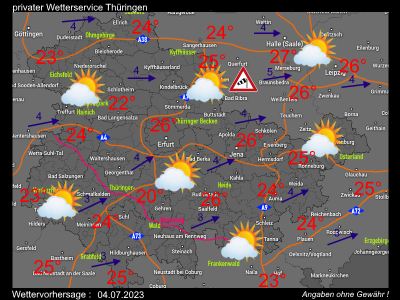 Wettervorhersage Thüringen