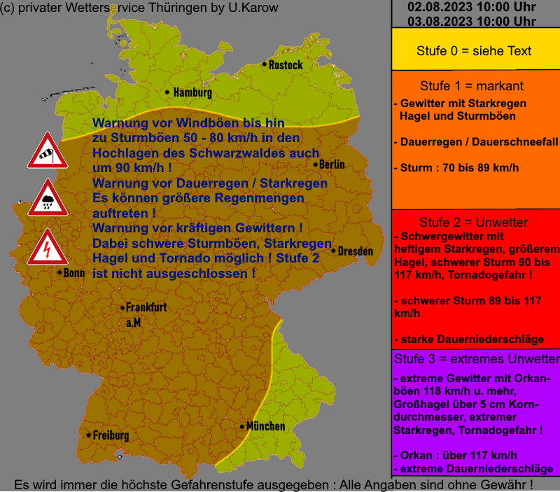 Warnlagebericht Deutschland Warnkarte