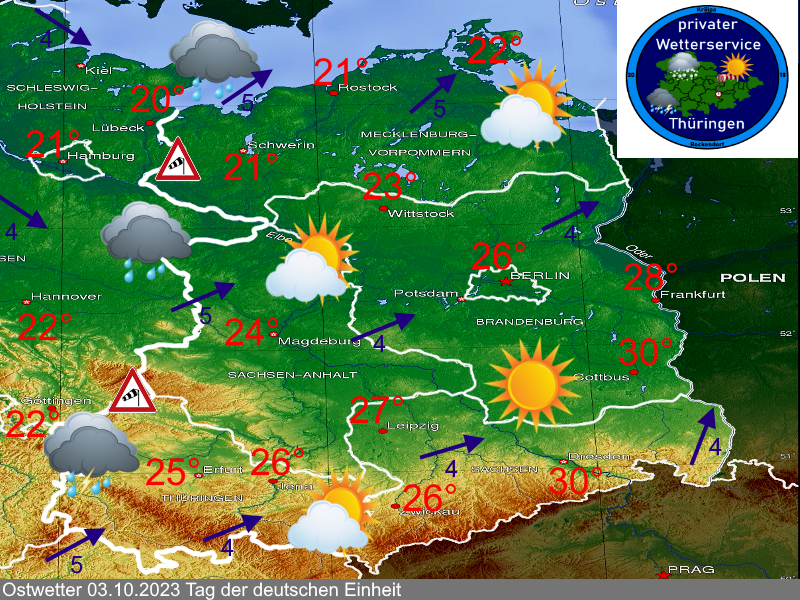 Wettervorhersage Ostdeutschland Feiertag