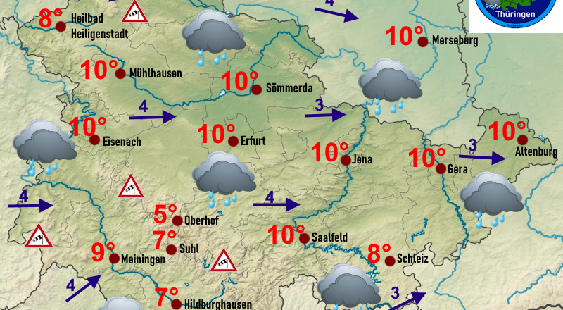 Wettervorhersage Thüringen für Sonntag den 4. Februar 2024