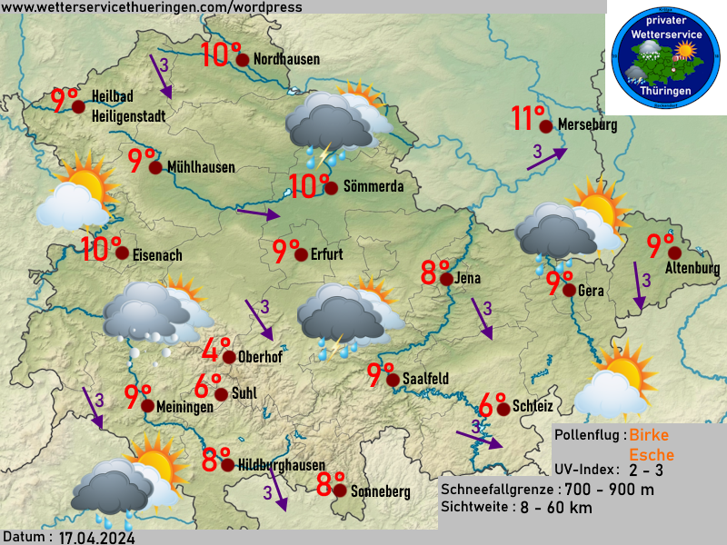 Wettervorhersage Thüringen 