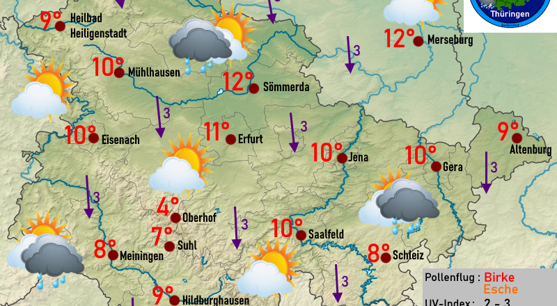 Wettervorhersage Thüringen