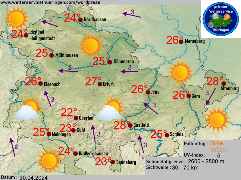 Wettervorhersage Thüringen 