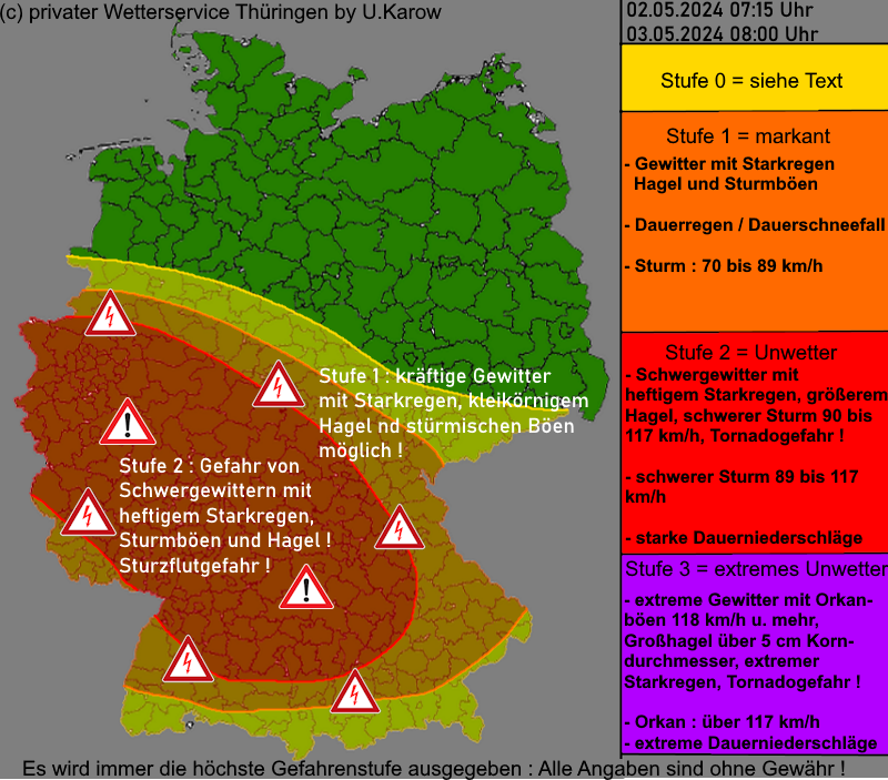 Warnlagebericht Deutschland 2. Mai 2024