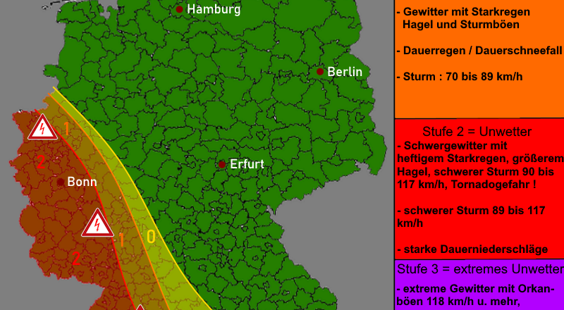 Warnlagebericht Deutschland Warnkarte