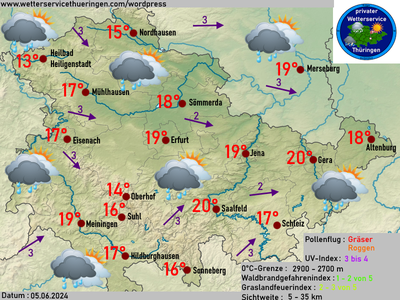 Wettervorhersage Thüringen 