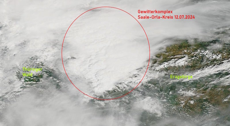 Satellitenbild Thüringen