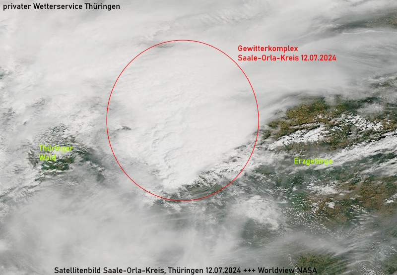 Satellitenbild Thüringen 