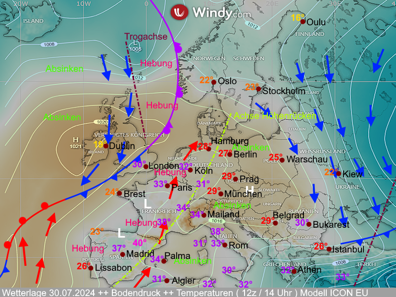 Wettervorhersage Thueringen und dem Saale-Orla-Kreis Wetterlage 