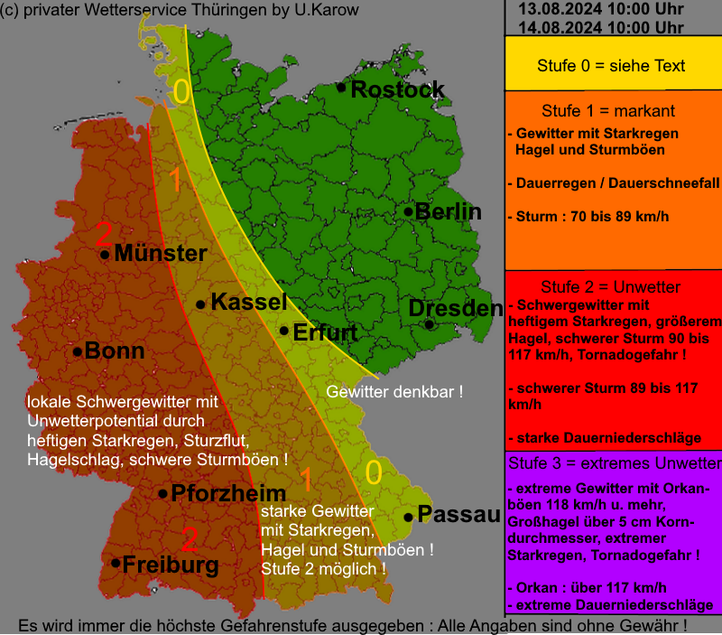 Warnlagebericht Deutschland Warnkarte 