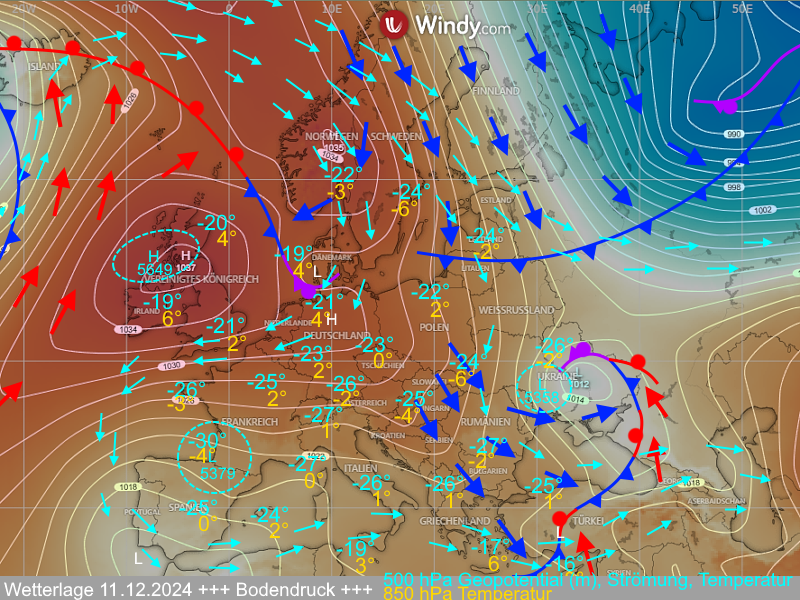 Wettervorhersage Wetterlage 11-12-2024