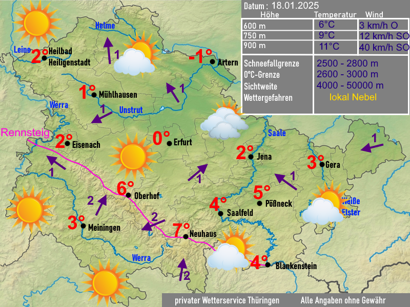 Wettervorhersage Thüringen 