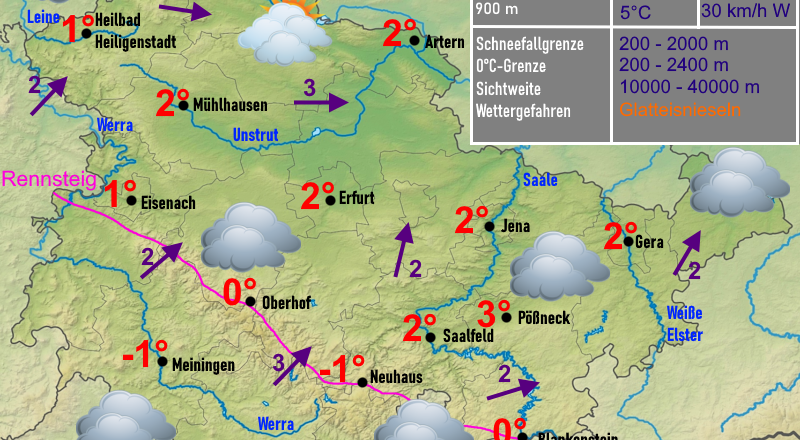 Wettervorhersage Thüringen