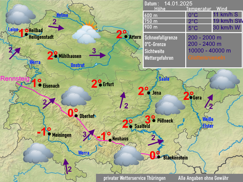 Wettervorhersage Thüringen 