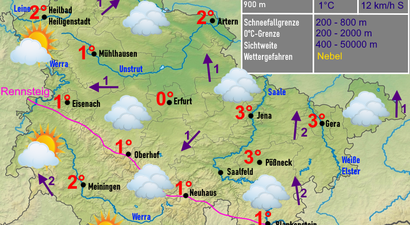 Wettervorhersage Thüringen