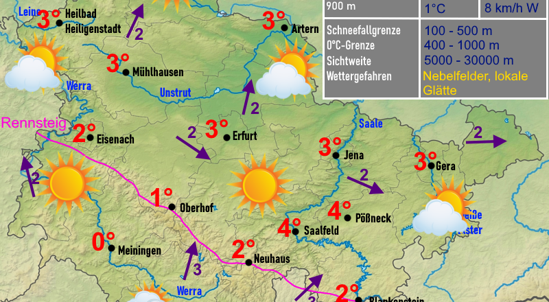 Wettervorhersage Thüringen