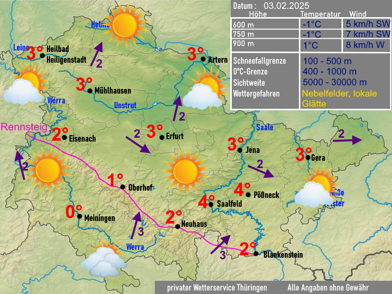 Wettervorhersage Thüringen 