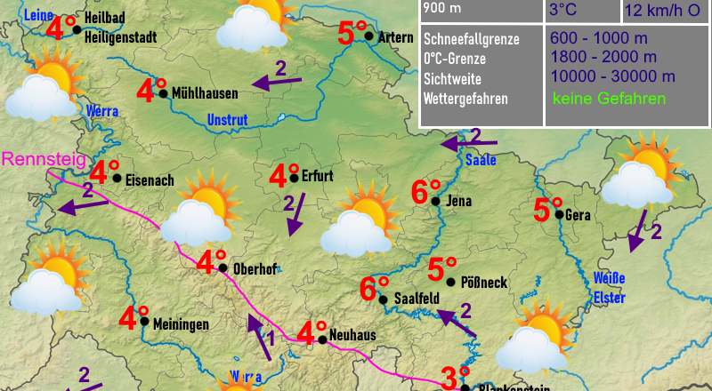 Wettervorhersage Thüringen