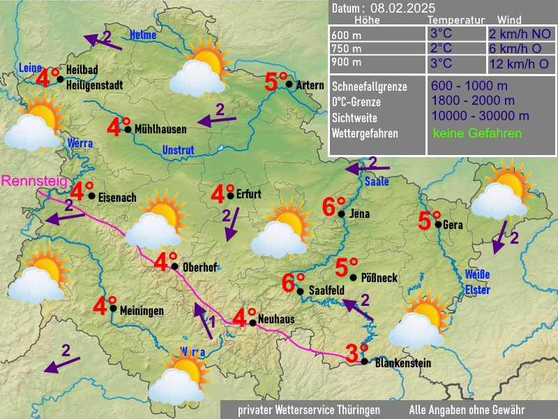 Wettervorhersage Thüringen 