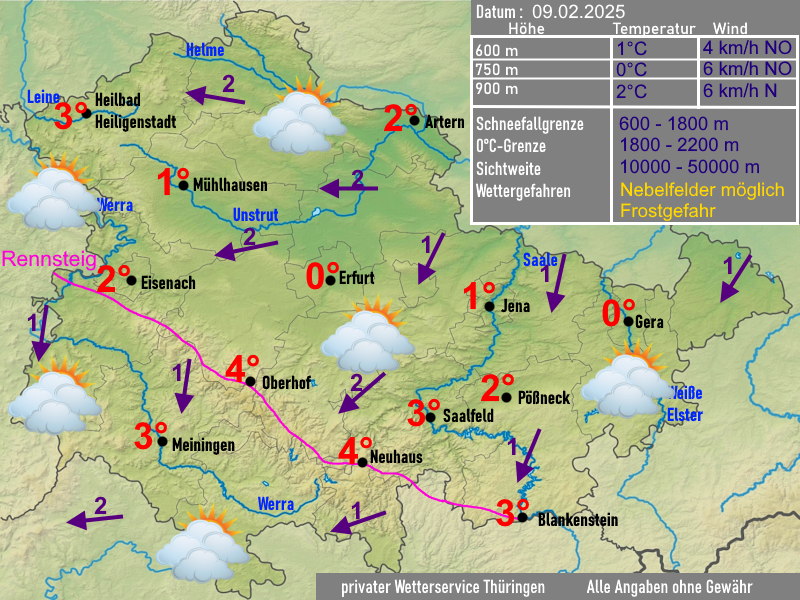 Wettervorhersage Thüringen 