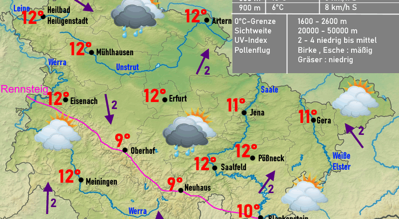 Wettervorhersage Thueringen