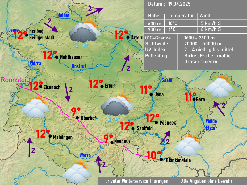 Wettervorhersage Thueringen 