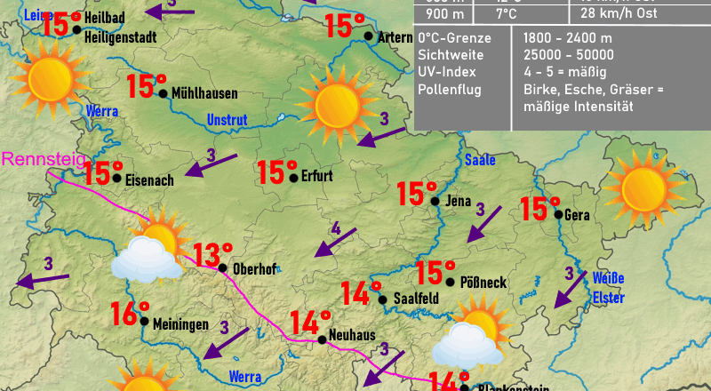 Wettervorhersage Thüringen