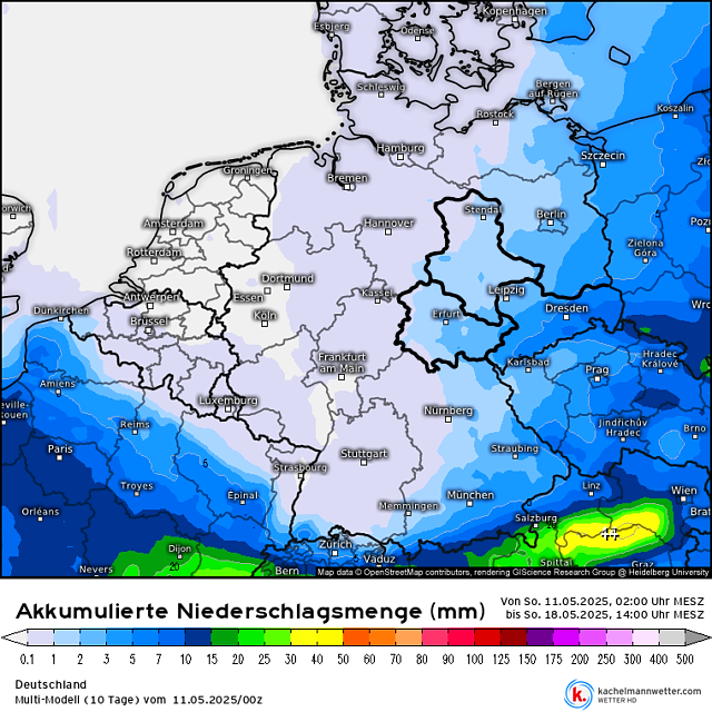 Wettervorhersage Niederschlagstrend 