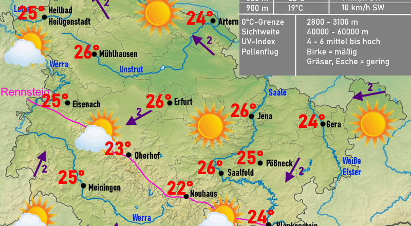 Wettervorhersage Thüringen