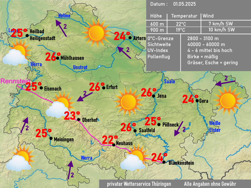 Wettervorhersage Thüringen 