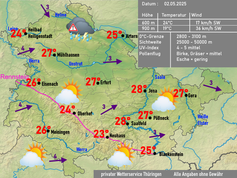 Wettervorhersage Thüringen 