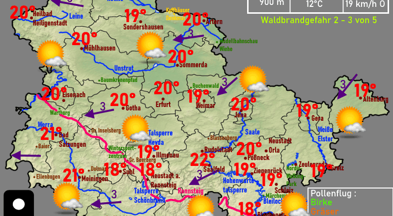 Wettervorhersage Thüringen