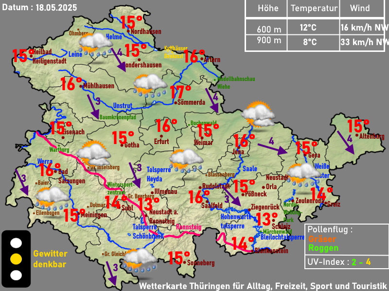 Wettervorhersage Thüringen