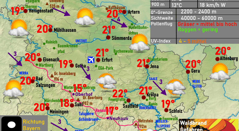 Wettervorhersage Thüringen