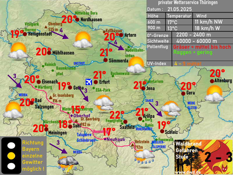 Wettervorhersage Thüringen