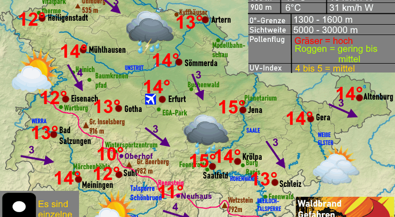 Wettervorhersage Thüringen