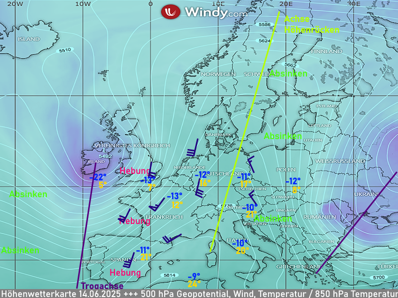 Warnlagebericht Hoehenwetterkarte 