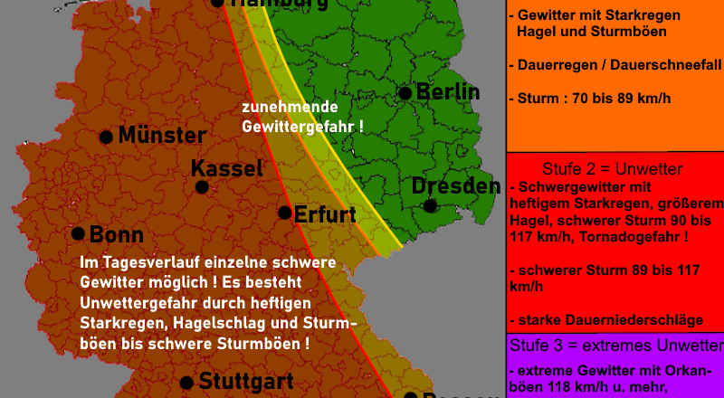 Warnkarte Deutschland