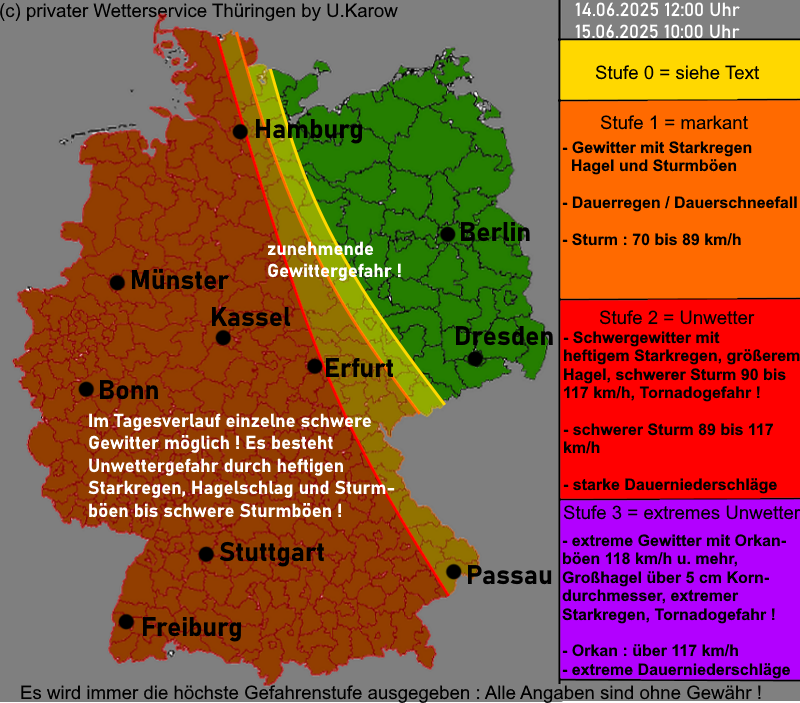 Warnkarte Deutschland 