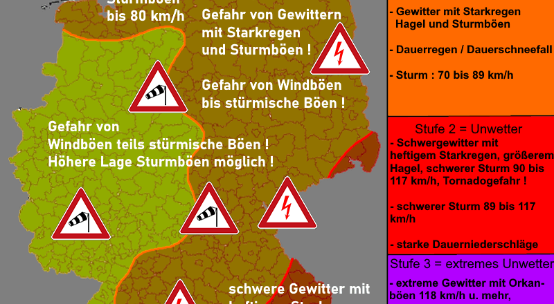 Warnkarte Deutschland