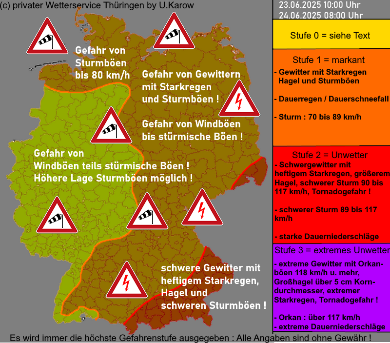Warnkarte Deutschland 