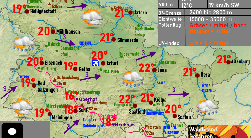 Wettervorhersage Thüringen