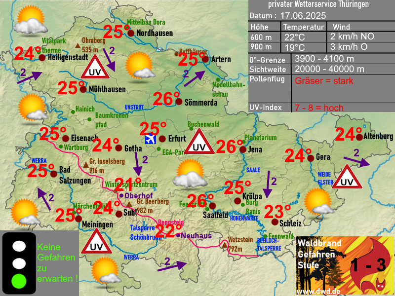 Wettervorhersage Thüringen 