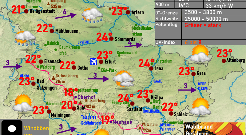 Wettervorhersage Thüringen